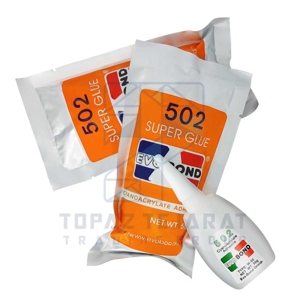 چسب قطره ای 502 EVO BOND 502 SUPER GLUE چسب همه کاره مناسب چسباندن،پرکردن و ترک گیری انواع سنگها ساخت چین